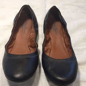 Lucky Brand Black Leather Ballet Flats, NWOT